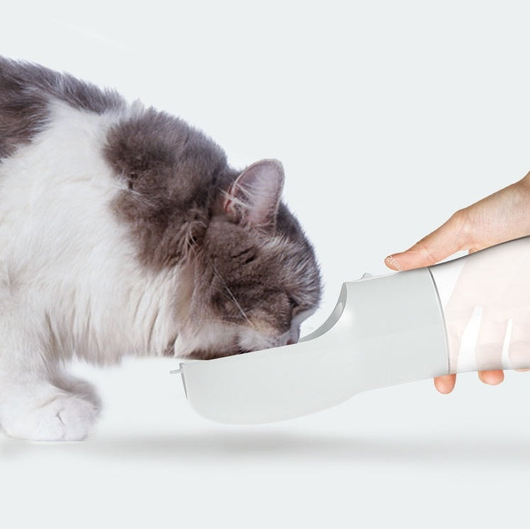 2-in-1 Portable Pet Water Bottle with Food Dispenser