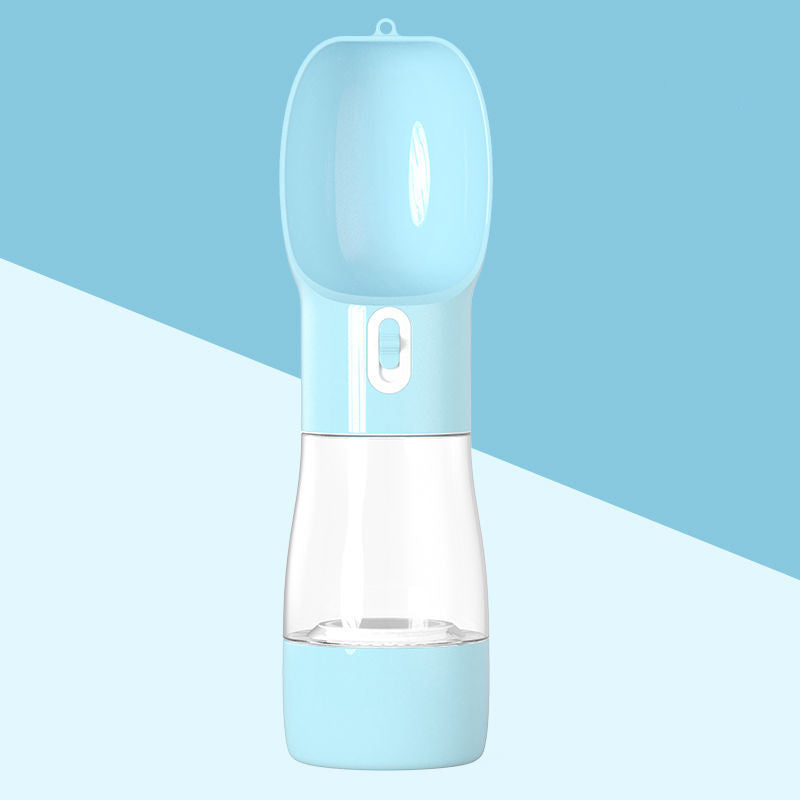 2-in-1 Portable Pet Water Bottle with Food Dispenser