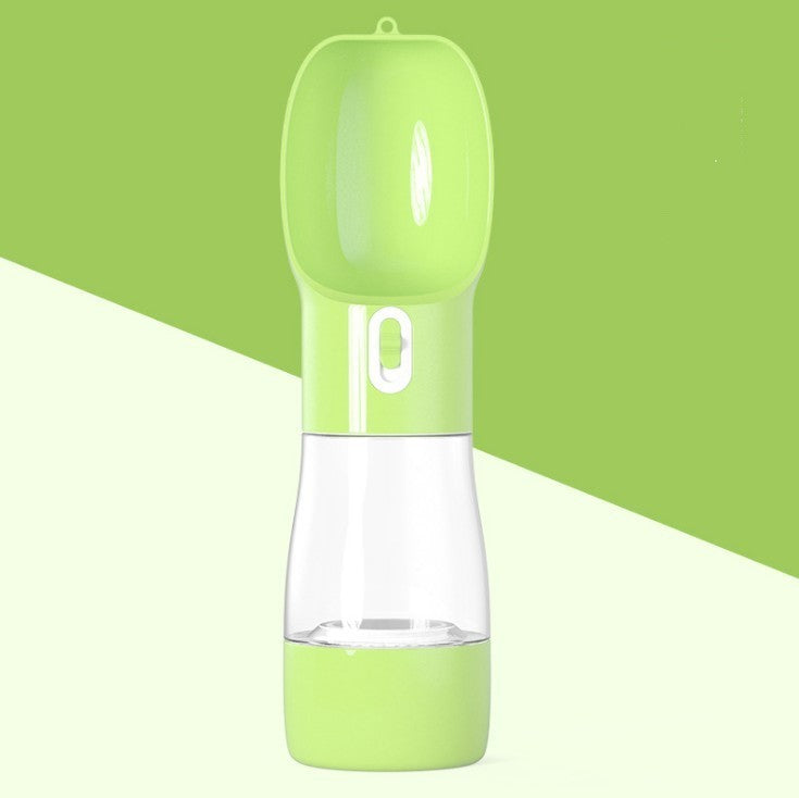 2-in-1 Portable Pet Water Bottle with Food Dispenser