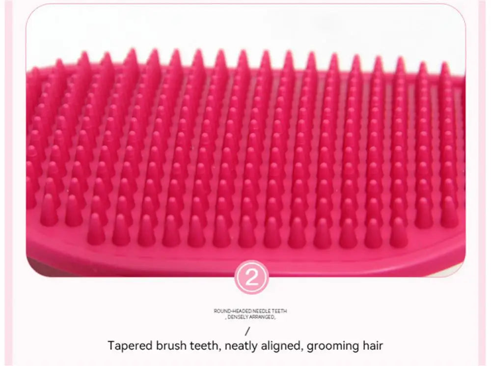 Soft Rubber Dog & Cat Brush, Silicone Massage Comb for Grooming & Cleaning