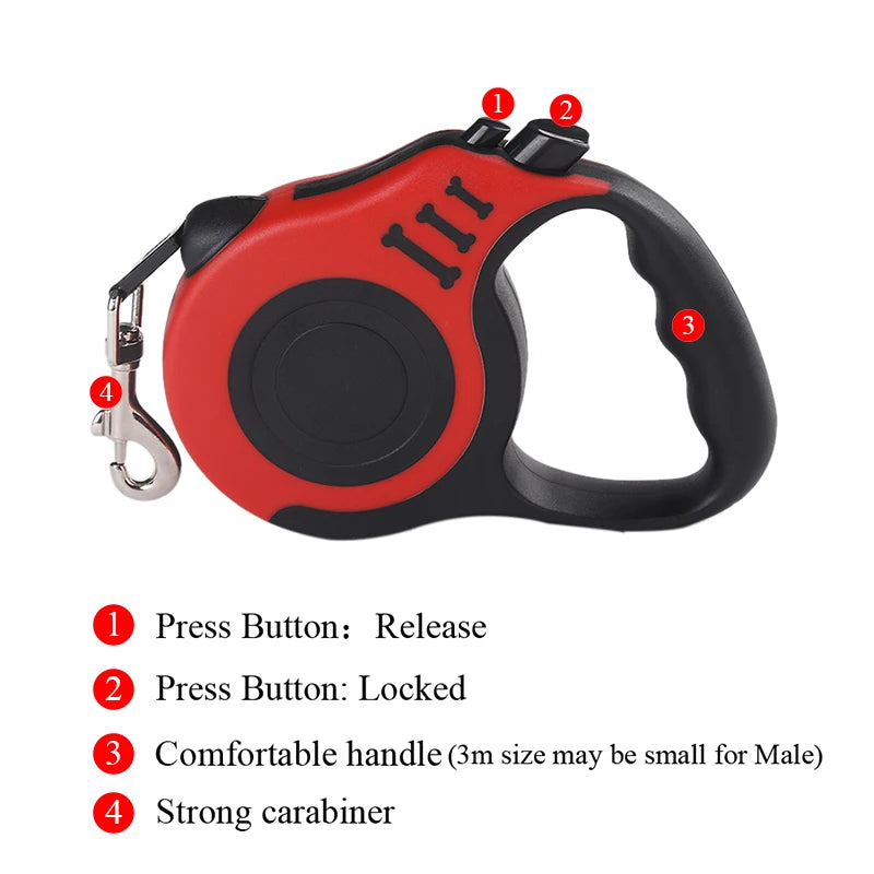 Automatic Telescopic Dog Leash – Enjoy Safe and Comfortable Walks with Your Pet