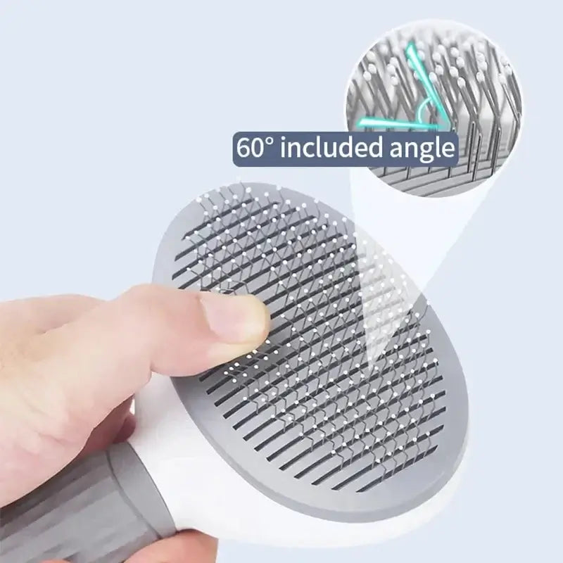 Pet Hair Brush & Dog Comb, Stainless Steel Grooming Tool for Cats & Dogs