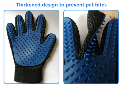 Pet Glove Grooming Brush, Hair Deshedding & Massage Tool for Cats & Dogs