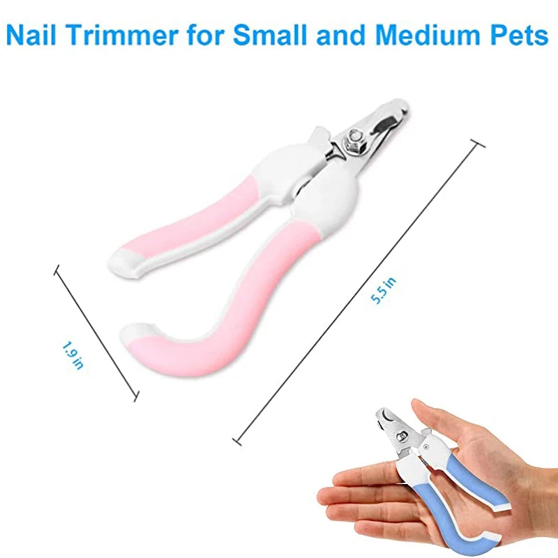 Pet Nail Clipper, Stainless Steel Dog & Cat Trimmer