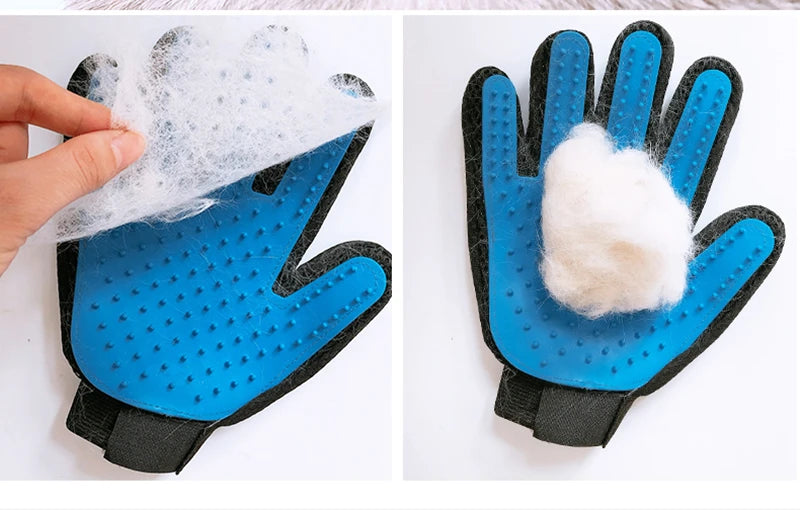 Pet Glove Grooming Brush, Hair Deshedding & Massage Tool for Cats & Dogs