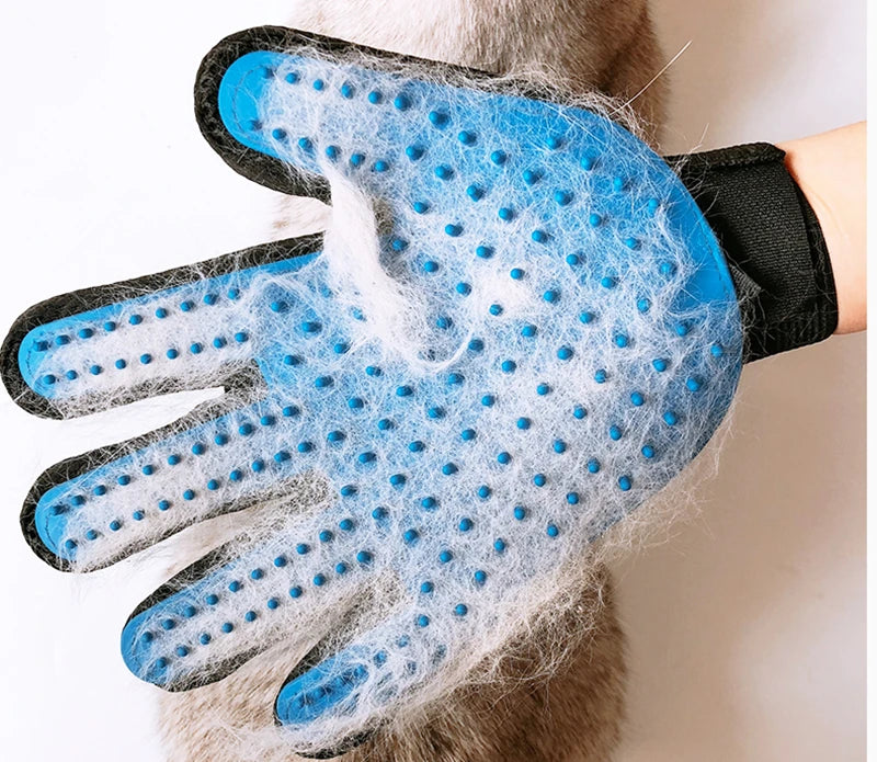 Pet Glove Grooming Brush, Hair Deshedding & Massage Tool for Cats & Dogs