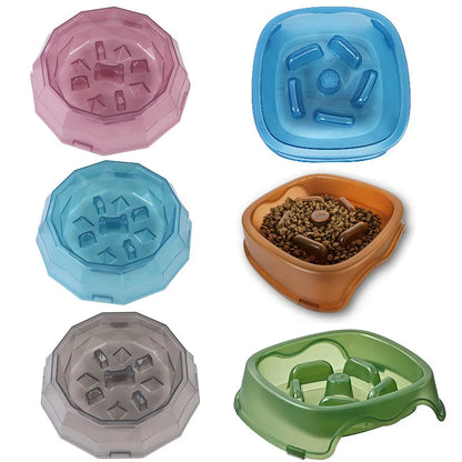 Feed Bowl for Cats & Dogs, Anti-Choking, Non-Slip, Multiple Colors & Shapes