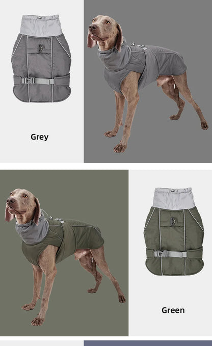 Luxury Winter Dog Jacket, Waterproof Soft Padded Coat with Reflective Safety