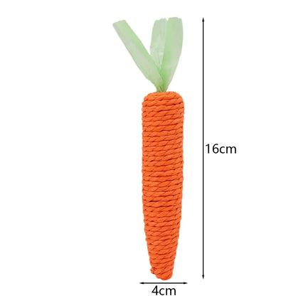 Cat Carrot Paper Rope Chew Toy, Bite-Resistant Teeth Cleaner & Scratcher