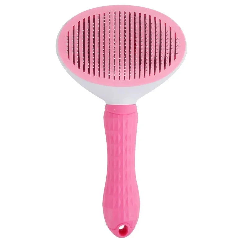 Pet Hair Brush & Dog Comb, Stainless Steel Grooming Tool for Cats & Dogs