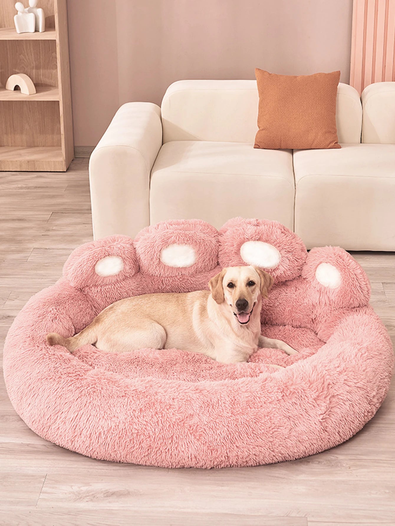 Fluffy Dog Bed, Plush Sofa Basket, Large & Small Pet Cushion