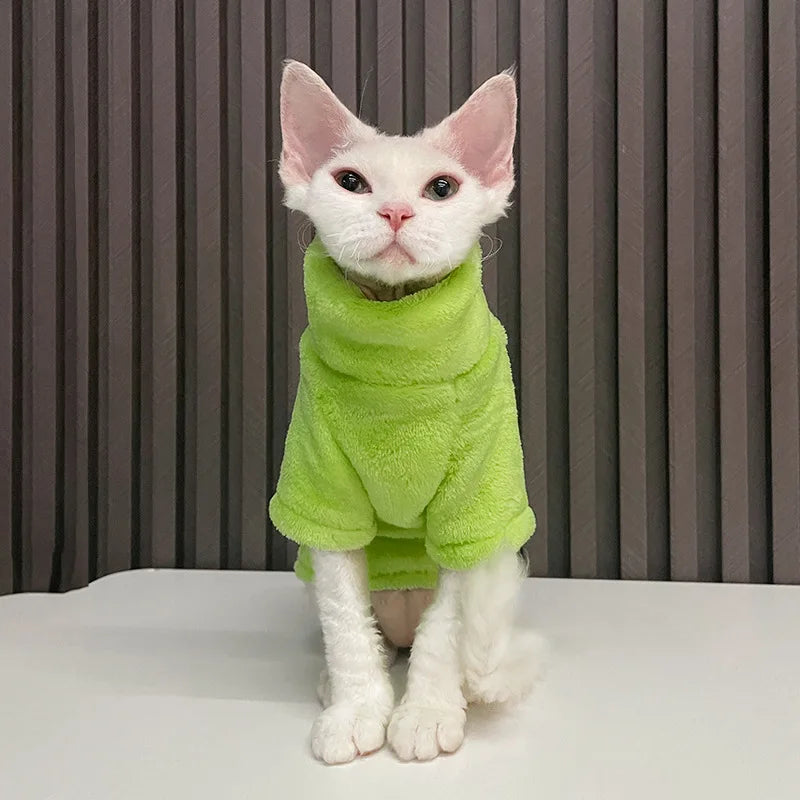 Turtleneck Cat Sweater, Winter Pullover for Maine Coon & Chihuahua