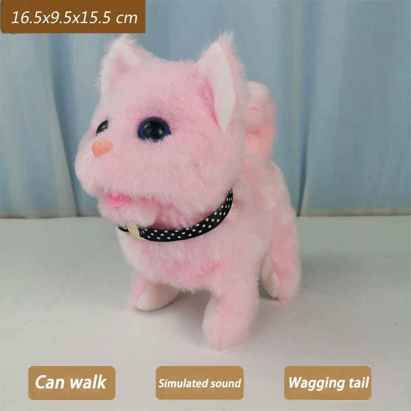 Electric Walking Kitty Plush Toy, Meowing & Nodding Cat for Kids