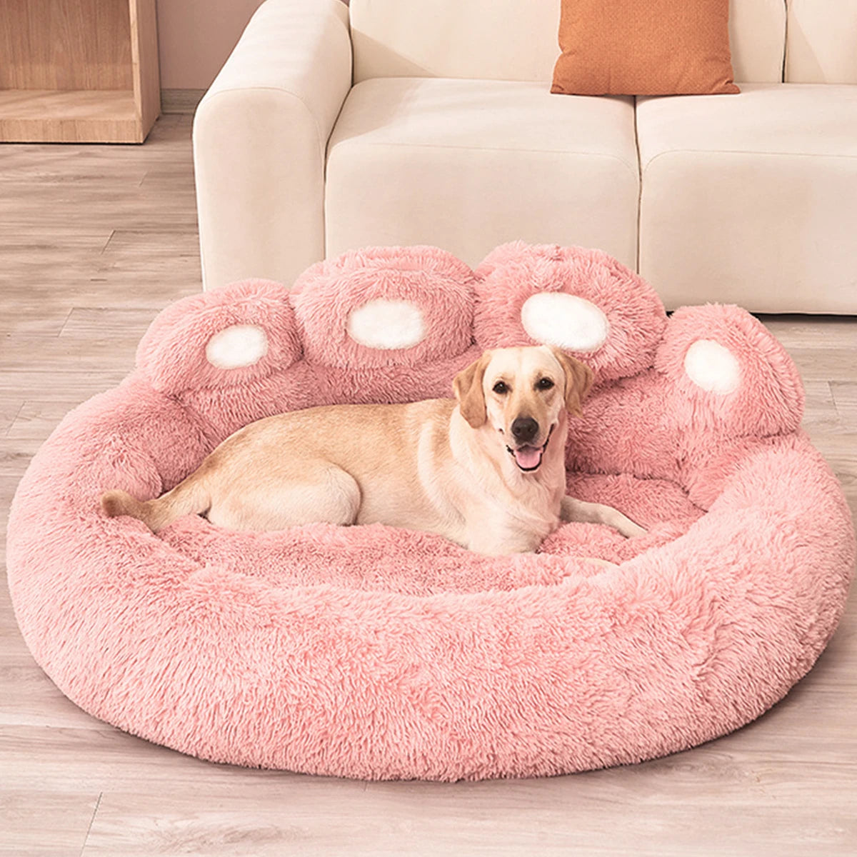 Fluffy Dog Bed, Plush Sofa Basket, Large & Small Pet Cushion