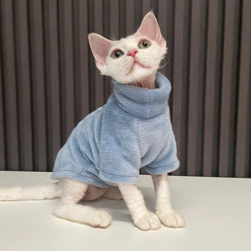 Turtleneck Cat Sweater, Winter Pullover for Maine Coon & Chihuahua