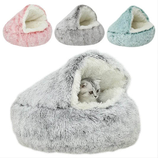 Cozy Plush Cat Bed