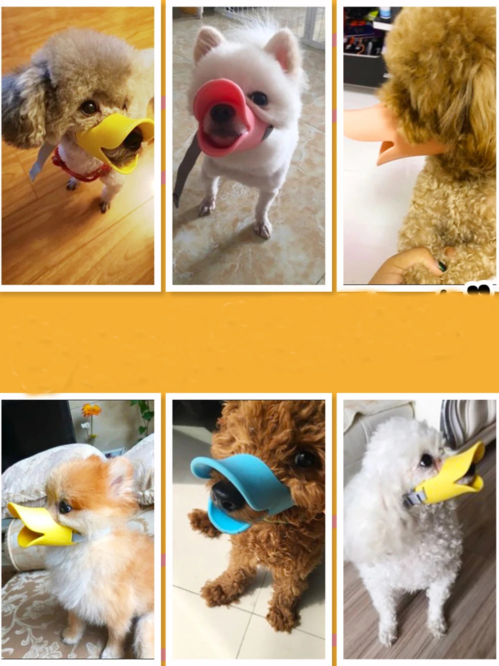 Silicone Duck Dog Muzzle, Anti-Bite & Barking Mask for Small and Large Dogs