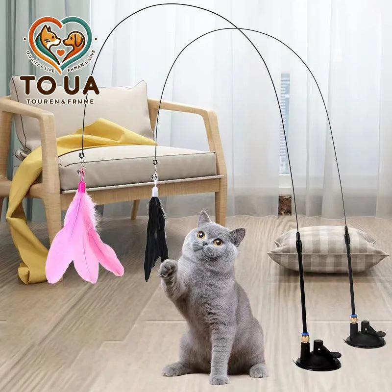 Interactive Feather Cat Toy