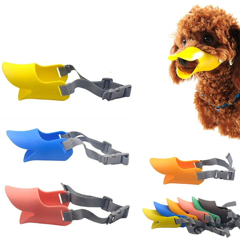 Silicone Duck Dog Muzzle, Anti-Bite & Barking Mask for Small and Large Dogs