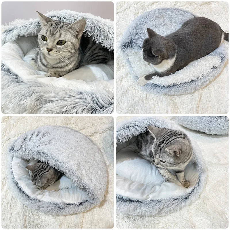 Cozy Plush Cat Bed