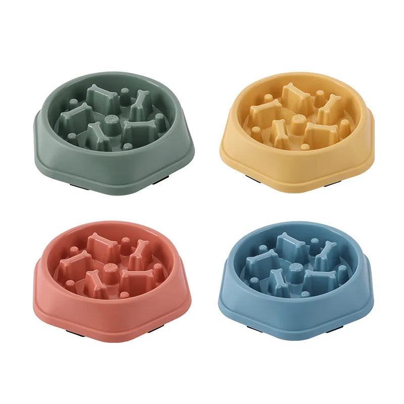 Feed Bowl for Cats & Dogs, Anti-Choking, Non-Slip, Multiple Colors & Shapes