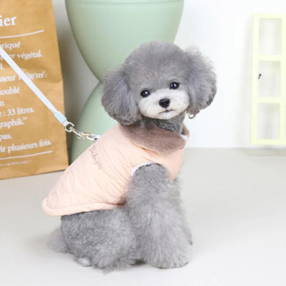 CDDMPET Waterproof Fur Collar Dog Jacket, Warm Fleece Coat for Small Dogs