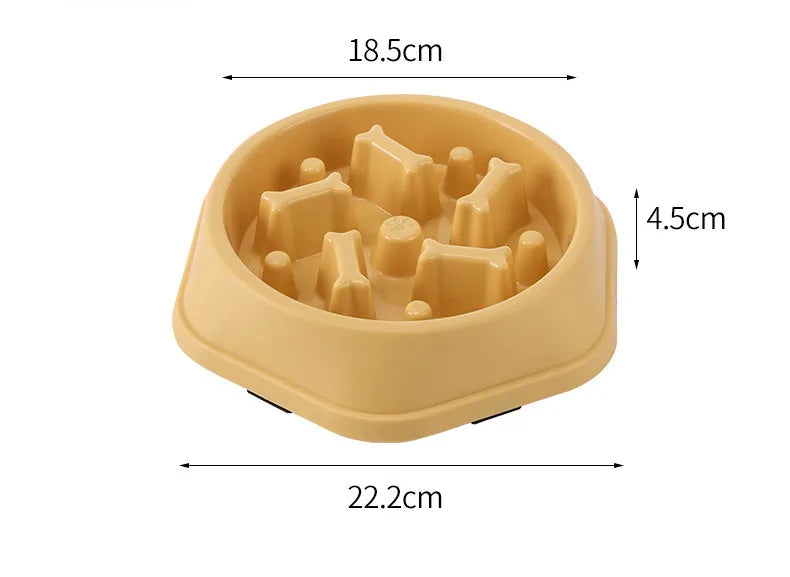 Feed Bowl for Cats & Dogs, Anti-Choking, Non-Slip, Multiple Colors & Shapes