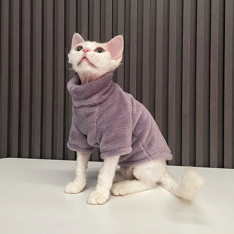 Turtleneck Cat Sweater, Winter Pullover for Maine Coon & Chihuahua