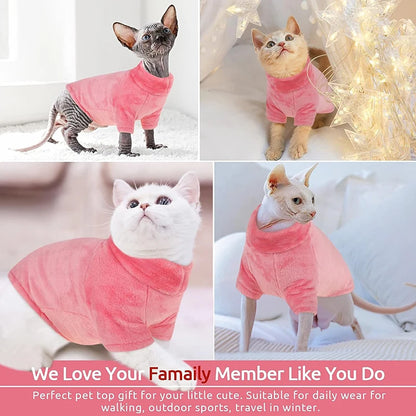 Turtleneck Cat Sweater, Winter Pullover for Maine Coon & Chihuahua