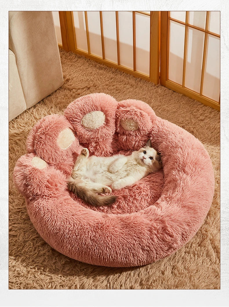 Fluffy Dog Bed, Plush Sofa Basket, Large & Small Pet Cushion