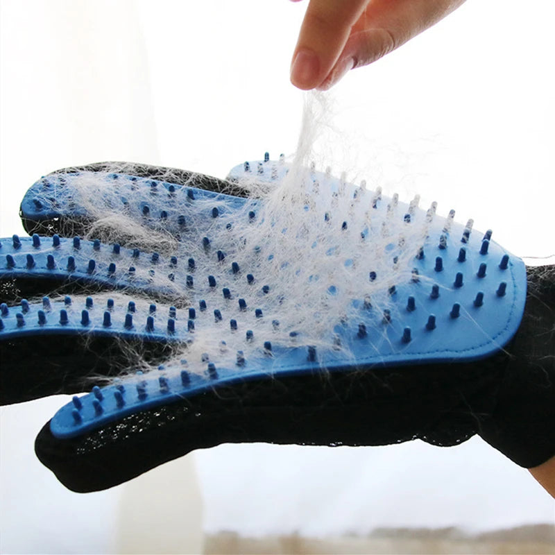 Pet Glove Grooming Brush, Hair Deshedding & Massage Tool for Cats & Dogs