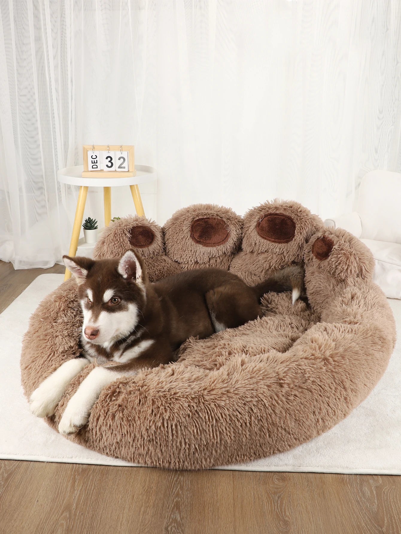 Fluffy Dog Bed, Plush Sofa Basket, Large & Small Pet Cushion