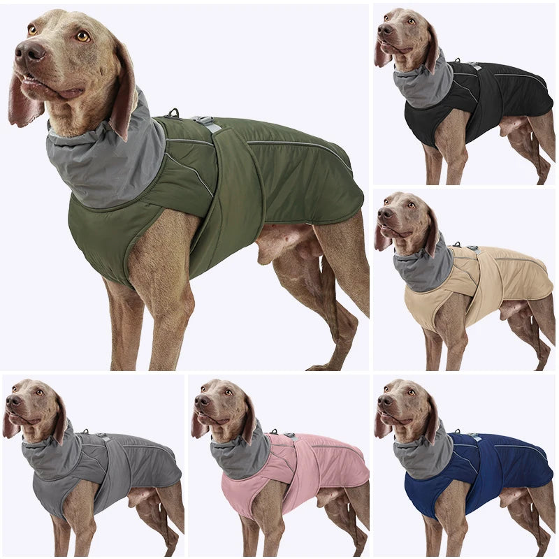 Luxury Winter Dog Jacket, Waterproof Soft Padded Coat with Reflective Safety