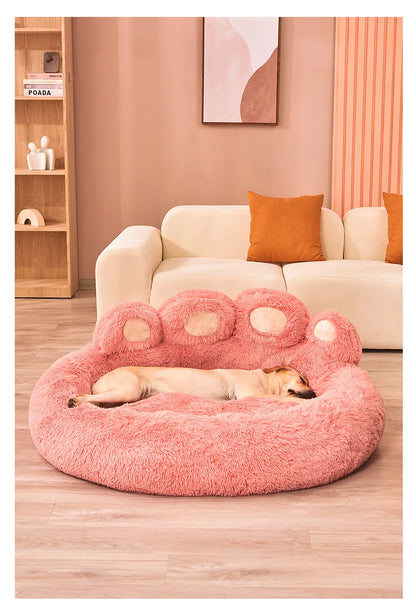 Fluffy Dog Bed, Plush Sofa Basket, Large & Small Pet Cushion